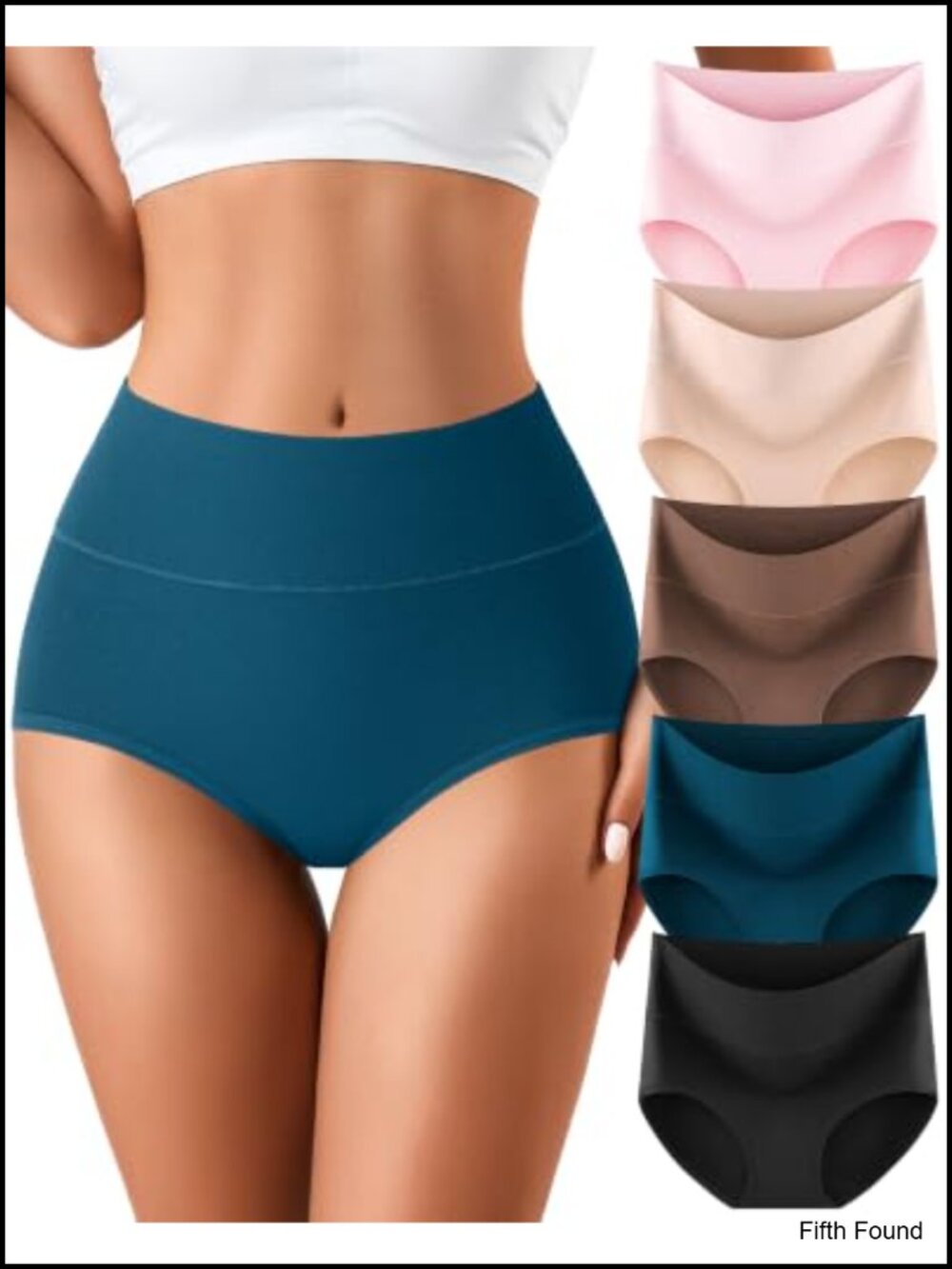 Women's Cotton High Waisted Full Coverage Briefs Postpartum 5 Pack Breathable